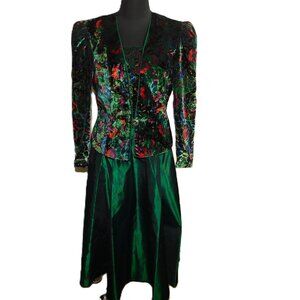 Patra Vintage Set Skirt & Gorgeous Top Size 8 Christmas Dress